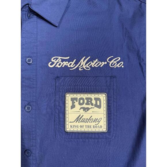 Ford Mustang Navy Blue "King of the Road" Long Sleeve Size Small - Picture 4 of 9